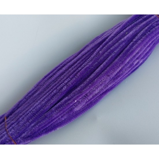 Проволока синельная 30 см цв. сиреневая фуксия, цена за 10 шт